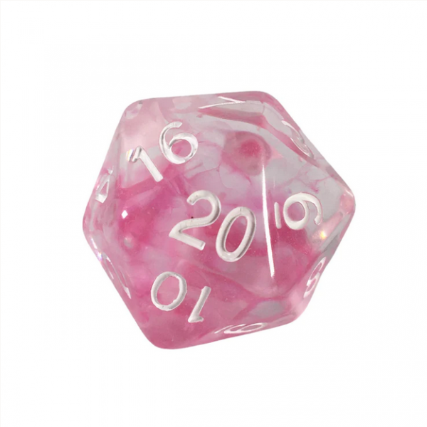RPG Dice: XL size d20 - Diffusion Cherry Blossom (1)