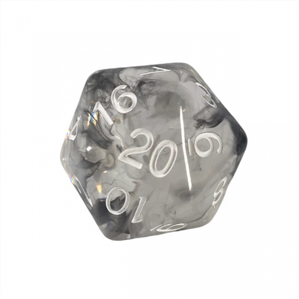 RPG Dice: XL size d20 - Diffusion Wraith (1)