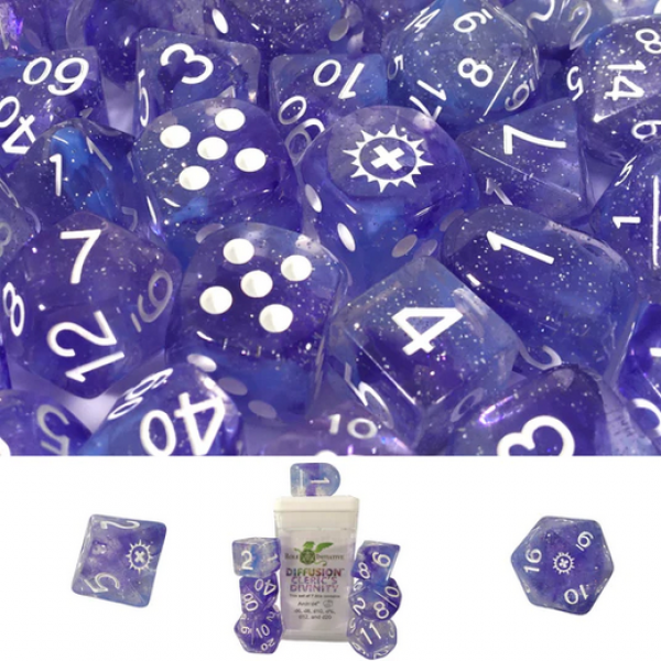 Polyhedral Dice Set: Diffusion Clerics Divinity with Symbol  w/ Archd4 & Balanced20 (7)