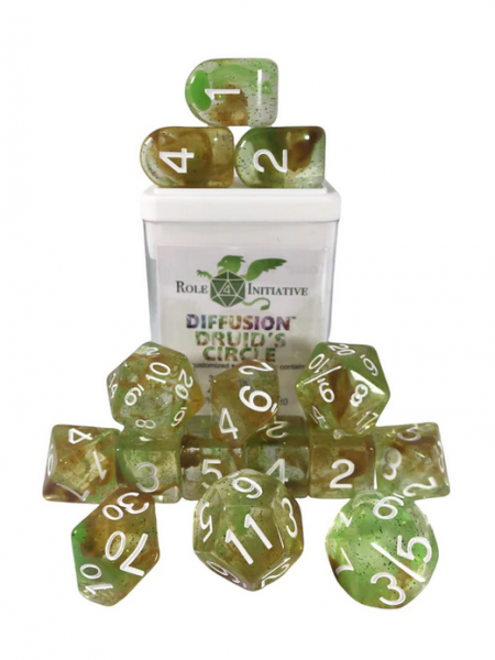 Polyhedral Dice Set: Diffusion Druids Circle w/ Archd4 & Balanced20 (15)
