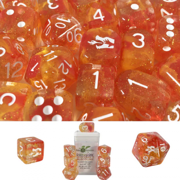 Polyhedral Dice Set: Diffusion Sorcerers Bloodline with Symbol w/ Archd4 & Balanced20 (7)