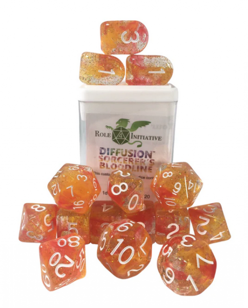 Polyhedral Dice Set: Diffusion Sorcerers Bloodline w/ Archd4 & Balanced20 (15)