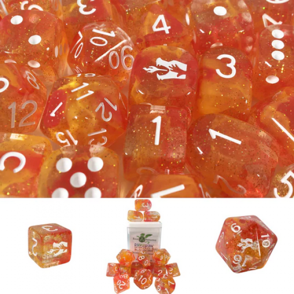 Polyhedral Dice Set: Diffusion Sorcerers Bloodline with Symbol w/ Archd4 & Balanced20 (15)