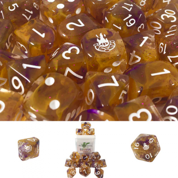 Polyhedral Dice Set: Diffusion Warlocks Pact with Symbol w/ Archd4 & Balanced20 (15)