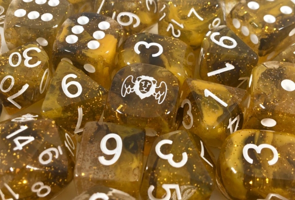 Polyhedral Dice Set: Diffusion Sphinxs Riddle with Symbol  w/ Archd4 & Balanced20 (15)