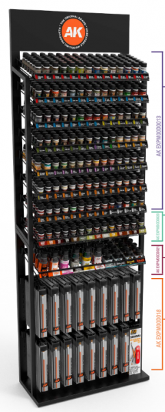 AK-Interactive:  EXP Modular Weathering Display + Synthetic Brushes