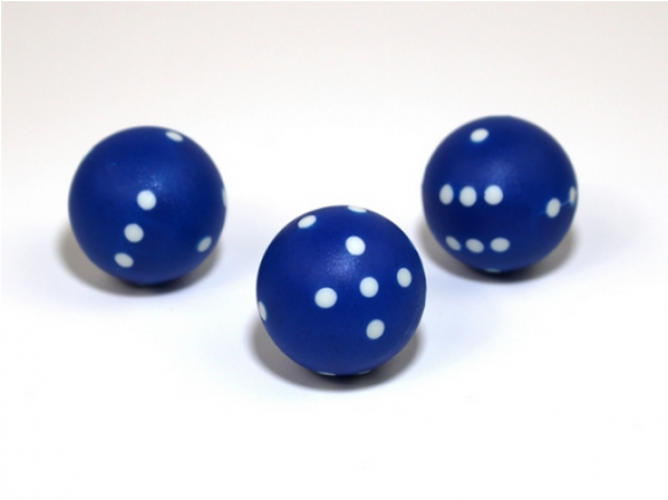 Opaque Spherical Navy Blue/white d6 22mm (1)