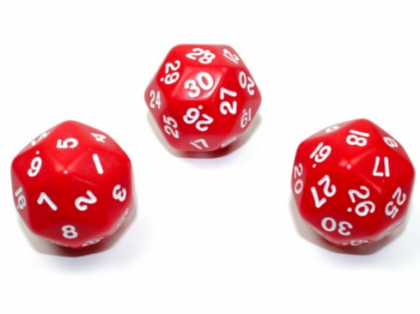 33mm d30 Opaque Red/white (1)
