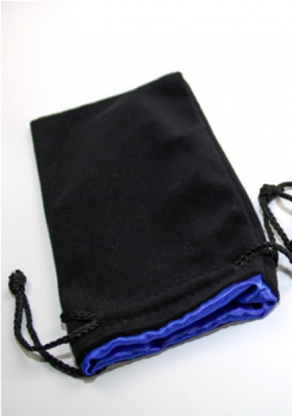 Chessex: Black Velvet Dice Bag w/ Blue Satin Lining (5'' X 8'')