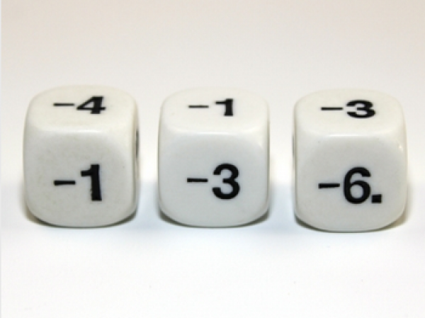 16mm d6 Opaque  (-#'1-6) White/black