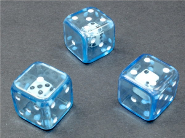 19mm d6 Double Dice Blue/white (1)