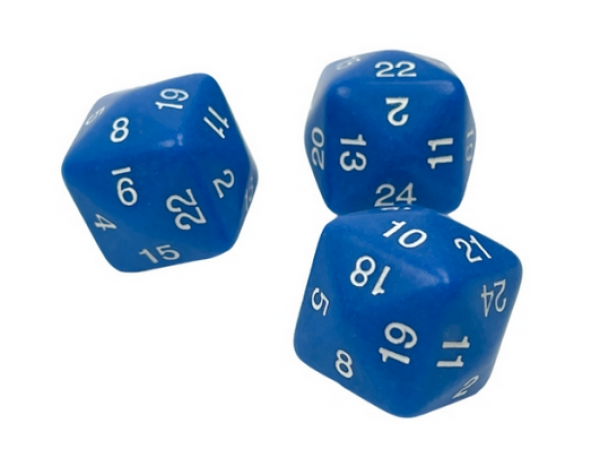 24 Sided Die Blue/white (1)