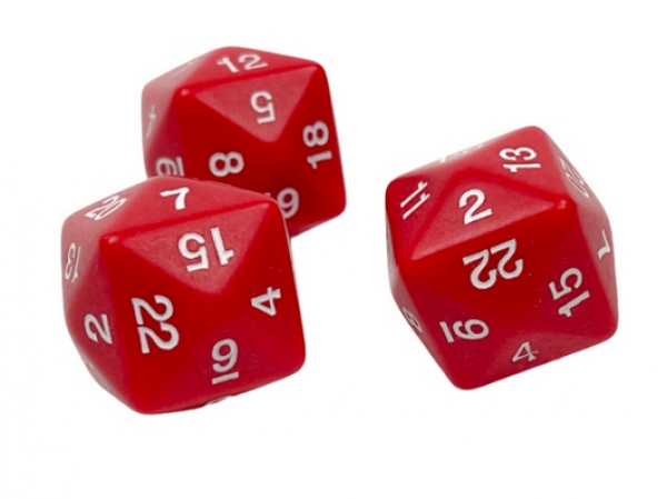 24 Sided Die Red/white (1)