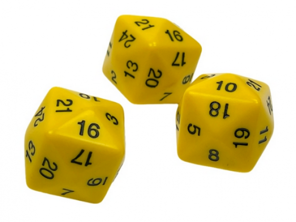 24 Sided Die Yellow/black (1)