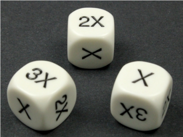 16mm Algebra d6 White/black ( X 2X 3X) (1)