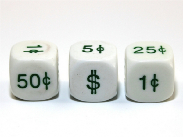 16mm Money d6 White/green (1)