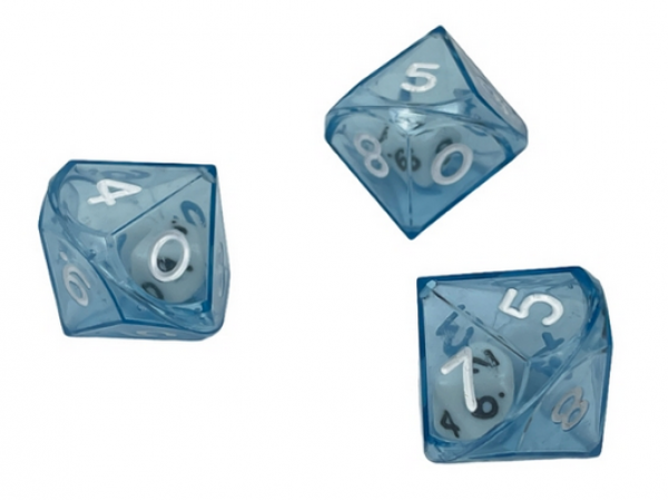 10 Sided Double Dice Blue Translucent (1)