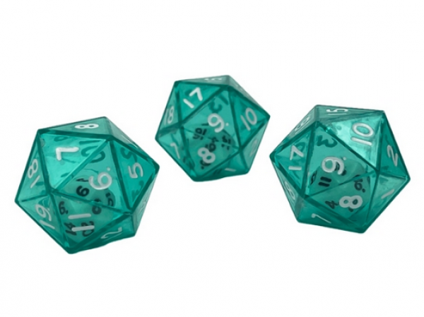 d20 Double Dice Green/white (1)