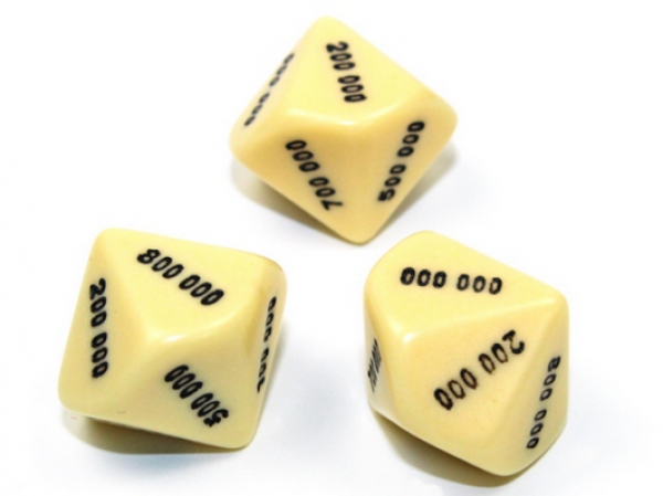 d10 Opaque 100 000 Ivory/black (1)