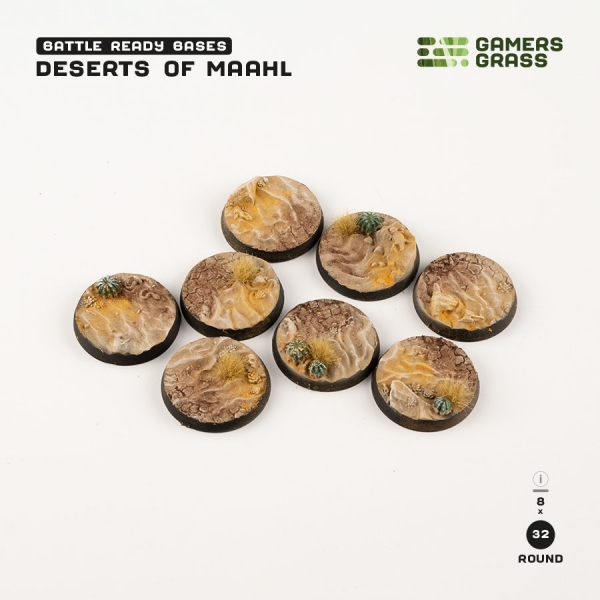 Gamers Grass Base: Deserts of Maahl - Round 32mm (x8)