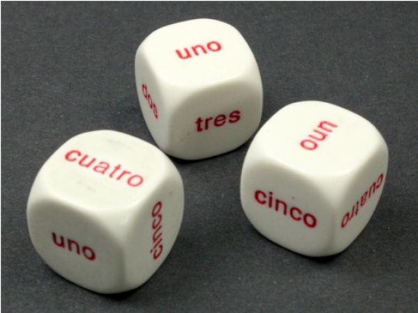20mm d6 1-6 Spanish Word White/red (1)