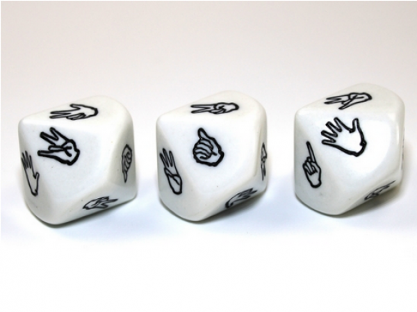 d10 Sign Language White/black (1)