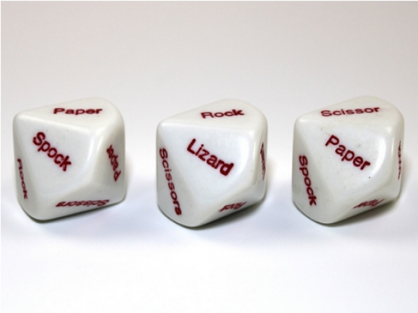 d10 Rock Paper Scissors Lizard Spock White/red (1)