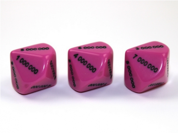 Opaque d10 Pink/black (0000000-9000000) (1)