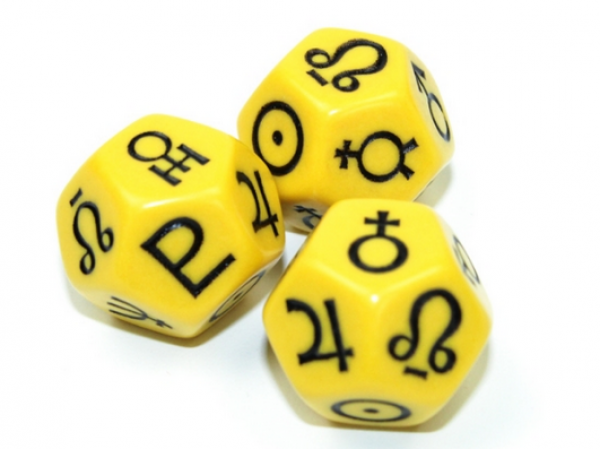 Planets yellow/black 18mm d12 (1)
