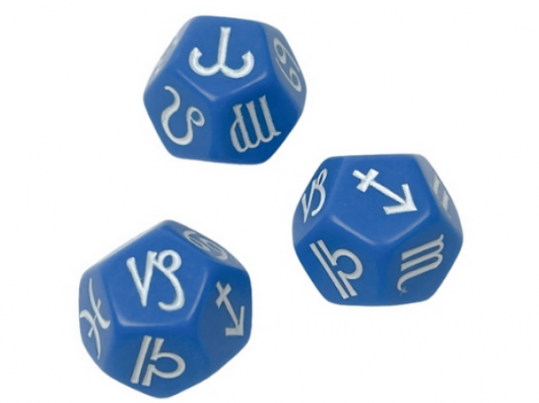 Zodiac Symbols Blue/white 18mm d12 (1)