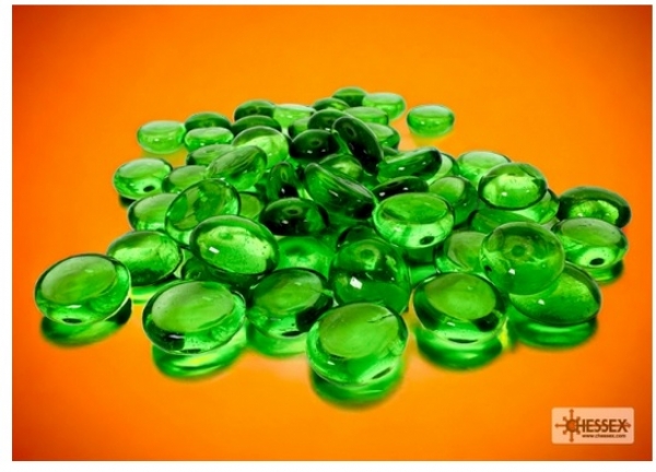 Chessex Gaming Stones: Translucent Green (40+) [12mm-14mm]
