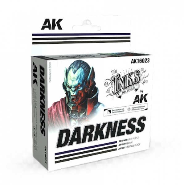 AK-Interactive: The INKS - Darkness Color Set (3) (30mL/ea)
