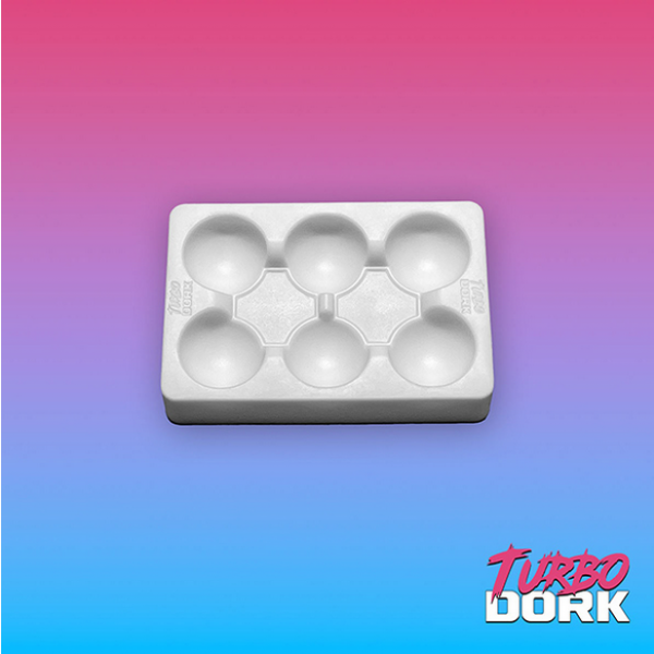 Turbo Dork: Small White Silicone Dry Palette