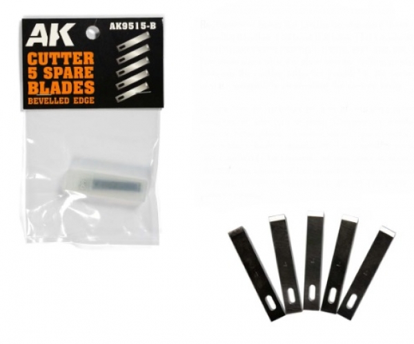 AK-Interactive: Hobby Knife Bevelled Edge Blade Replacement (5)