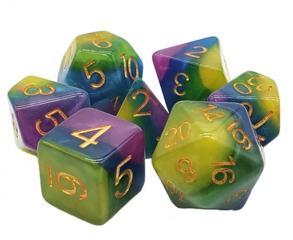 Old School RPG Dice Set: Gradients - Royal Wedding (7)