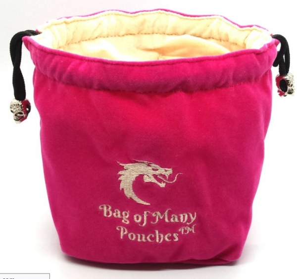 Old School Dice: Bag of Many Pouches RPG D&D Dice Bag - Pink