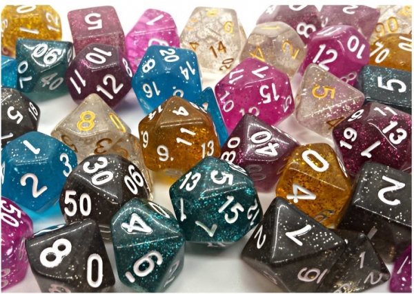 Old School Dice: Bulk Sparkle Dice (20 sets)