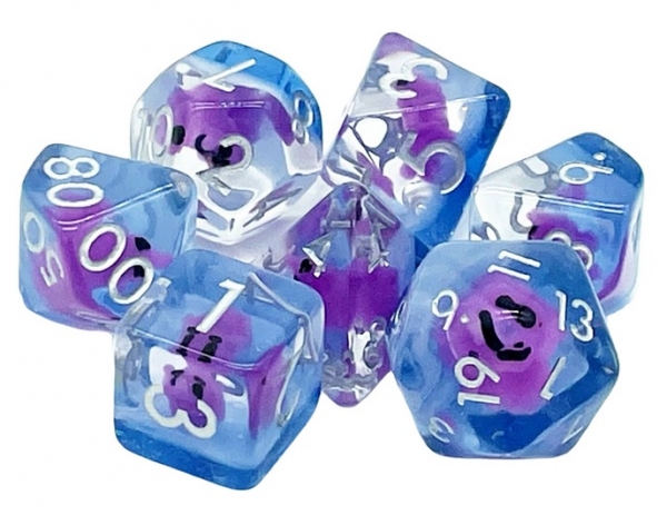 Old School RPG Dice Set: Animal Kingdom - Baby Elephant (purple/blue) (7)