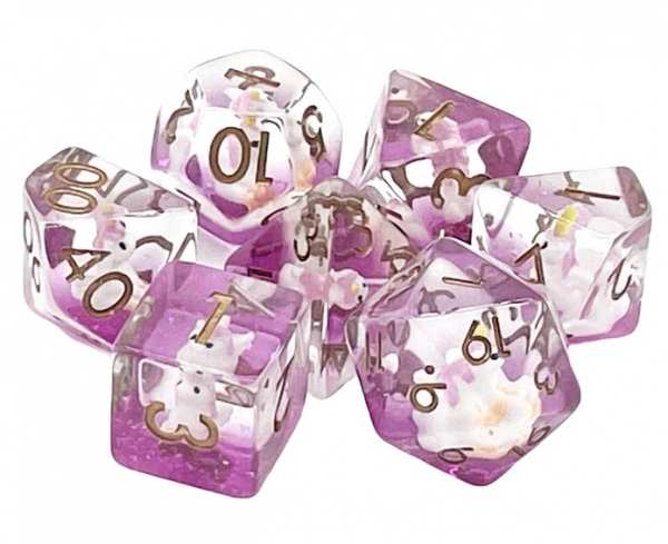 Old School RPG Dice Set: Animal Kingdom - Pink Unicorn (7)