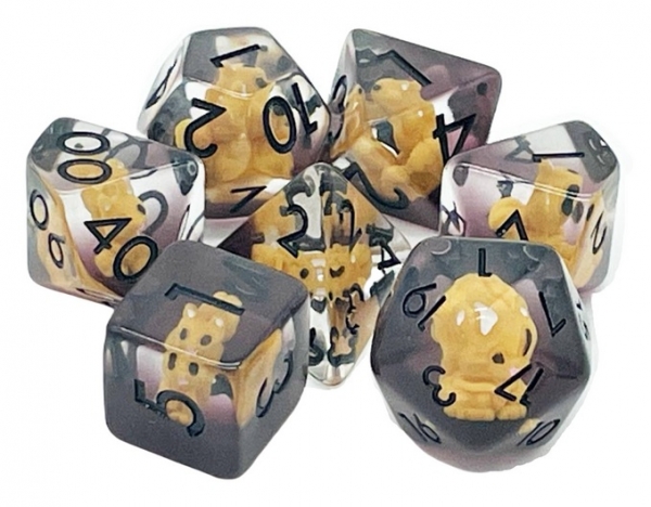 Old School RPG Dice Set: Animal Kingdom - Squirrel (brown) (7)