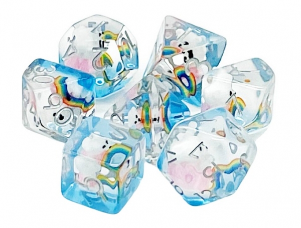 Old School RPG Dice Set: Animal Kingdom - Teddy Bears & Rainbows (7)