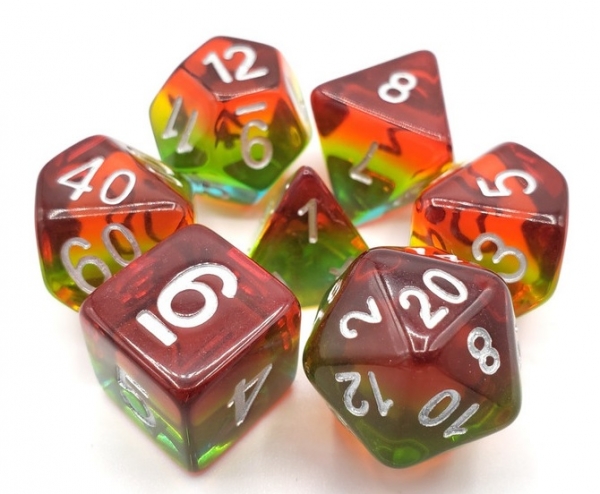 Old School RPG Dice Set: Gradients - Psychodelic Trip (7)