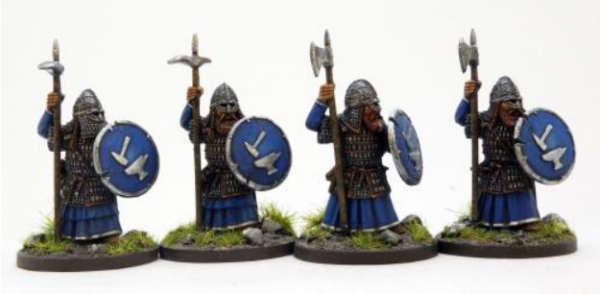 SAGA: Age of Magic - Durinn's Folk Hearthguard Standing with Heavy Weapons (4) (Dwarves)