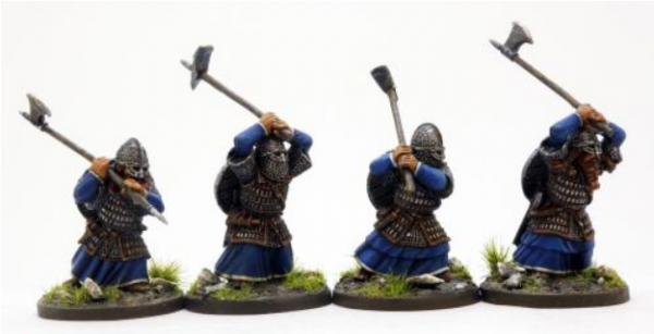 SAGA: Age of Magic - Durinn's Folk Hearthguard Attacking with Heavy Weapons (4) (Dwarves)