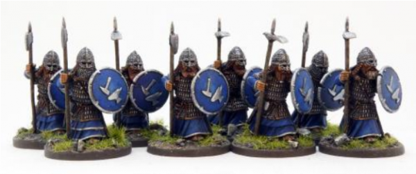 SAGA: Age of Magic - Durinn's Folk Warriors Advancing with Heavy Weapons (8) (Dwarves)