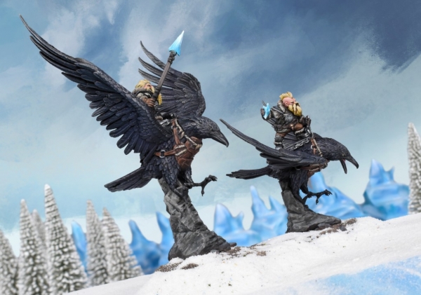 Kings of War: 3rd Edition - Northern Alliance Dwarf Raven Rider (Frostclaw) Regiment