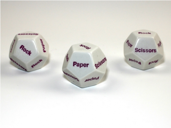 28mm d12 Rock Paper Scissors White/purple (1)