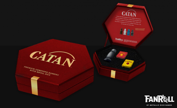 CATAN Premium Robber & Metal Dice Set - Hematite