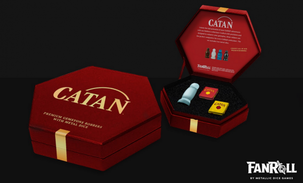 CATAN Premium Robber & Metal Dice Set - Opalite