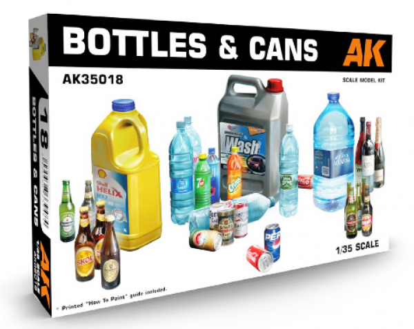 AK-Interactive: Bottles & Cans (1:35 scale)